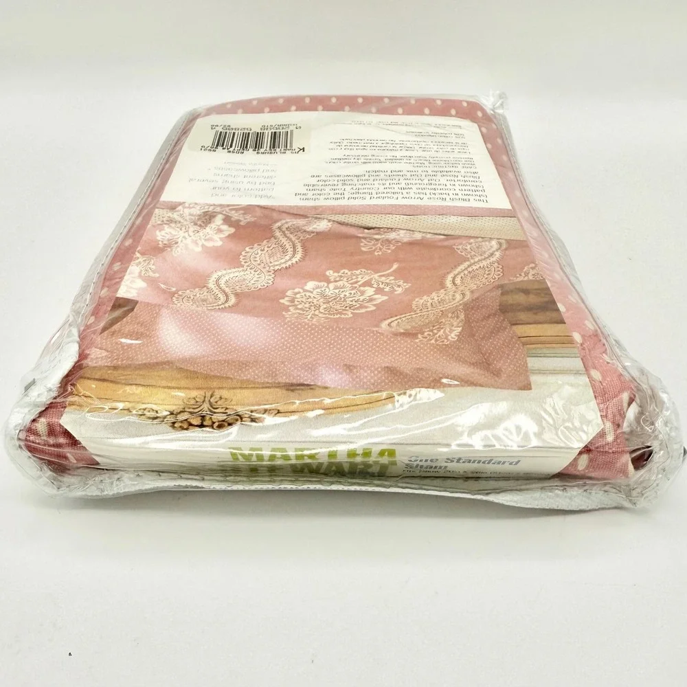 Martha Stewart Std Sham 2000 Pink Rose Dot Floral Vintage Cottagecore Bedding